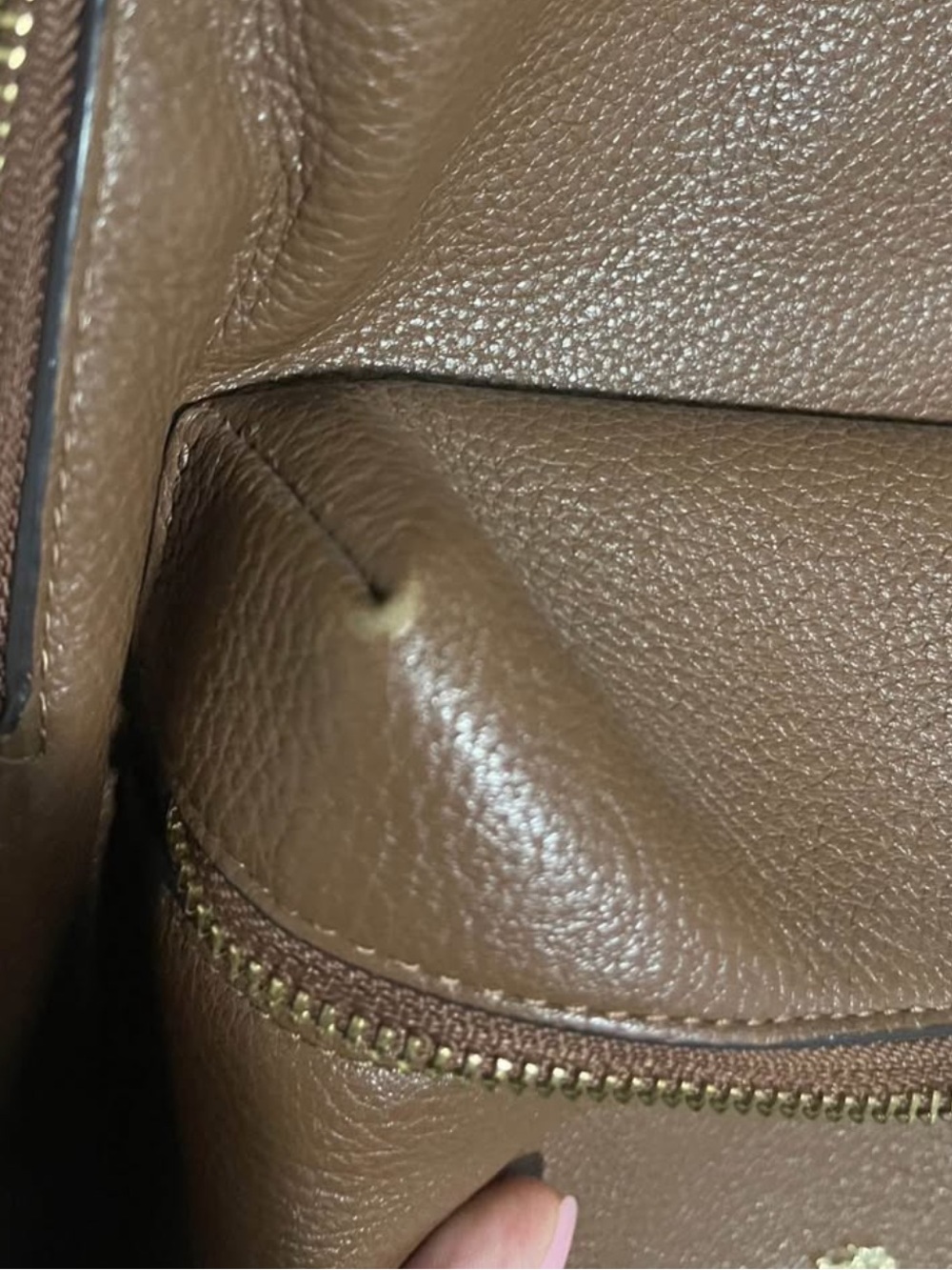 Coach Brown Pebbled Leather Backpack - Picture 6 of 7